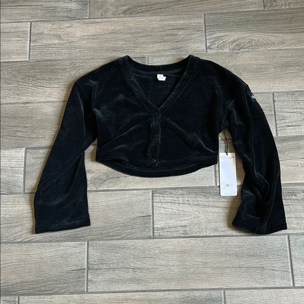 alo yoga chenille chalet cardigan